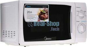 Микроволновая печь Midea MM720CFB белый, 20 л, 700 Вт, переключатели - поворотный механизм