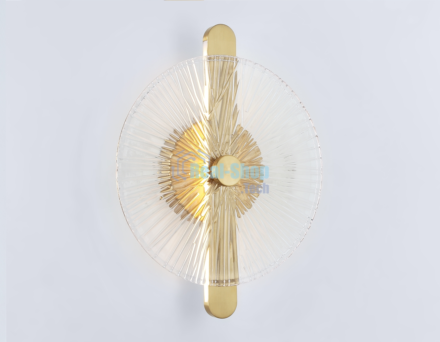 Настенный светодиодный светильник Ambrella light LH31143 BS/CL латунь/прозрачный 13W 3000K 280*70*350