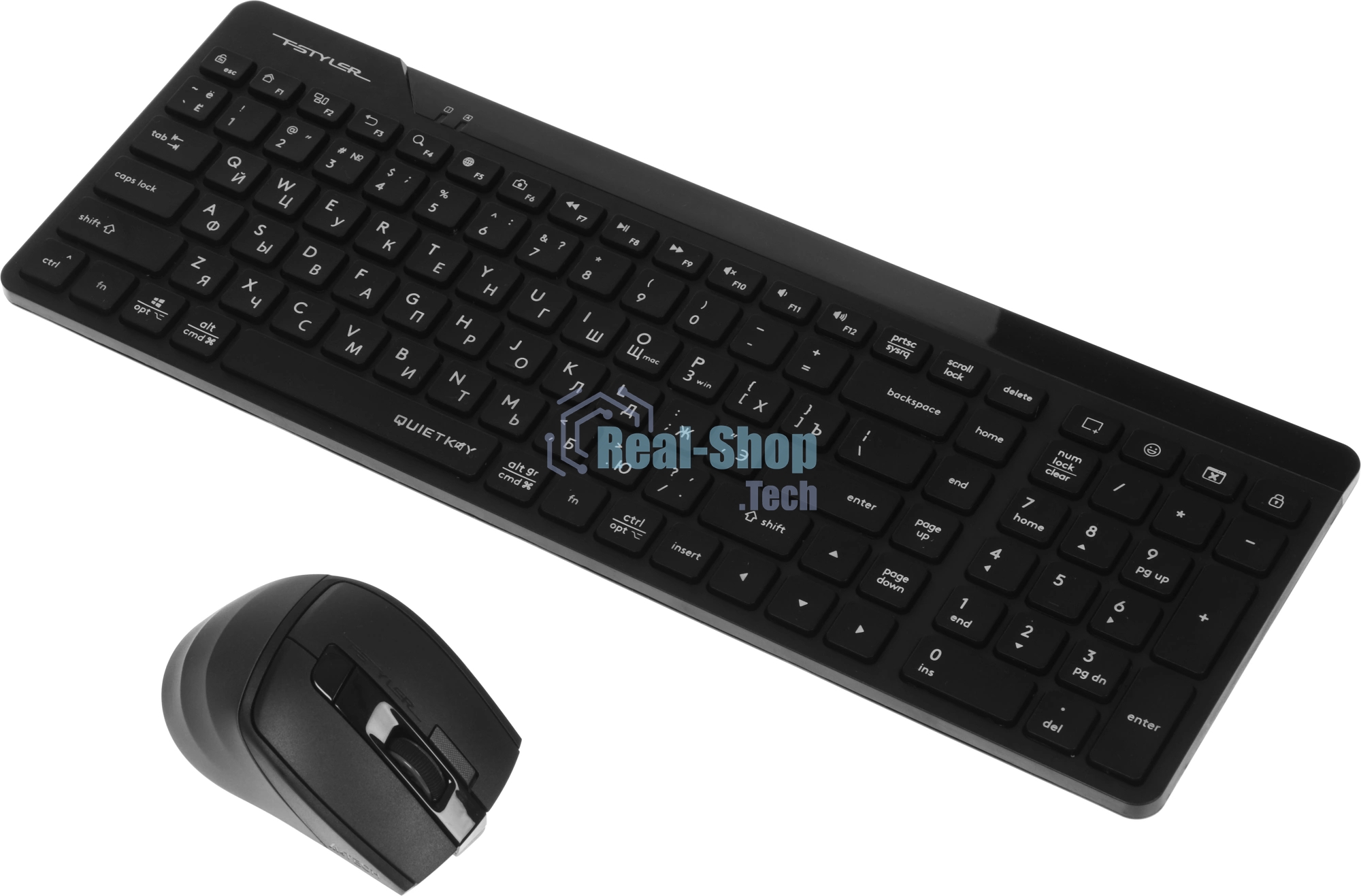 Комплект клавиатура+мышь A4Tech FG2400 Air2 беспроводной, USB, 2000 DPI, чёрный