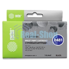 Картридж струйный Cactus CS-EPT0481 черный (14,4 мл) для Epson Photo R200/R220/R300/R320/R340/RX500/RX600/RX620/RX640