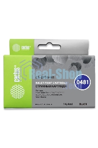 Картридж струйный Cactus CS-EPT0481 черный (14,4 мл) для Epson Photo R200/R220/R300/R320/R340/RX500/RX600/RX620/RX640