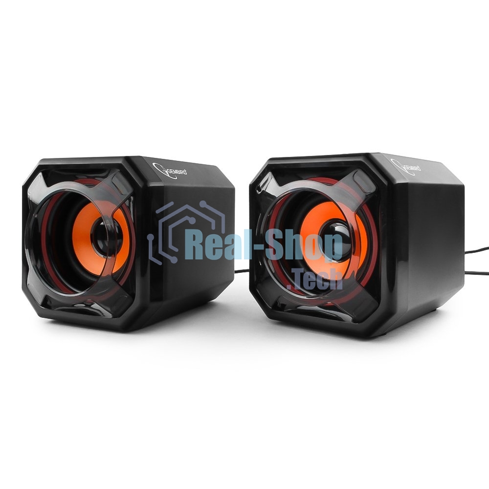 Акустическая система 2.0 Gembird SPK-405, пассив. излучатели, черный, 5 Вт, рег. громкости USB-питание