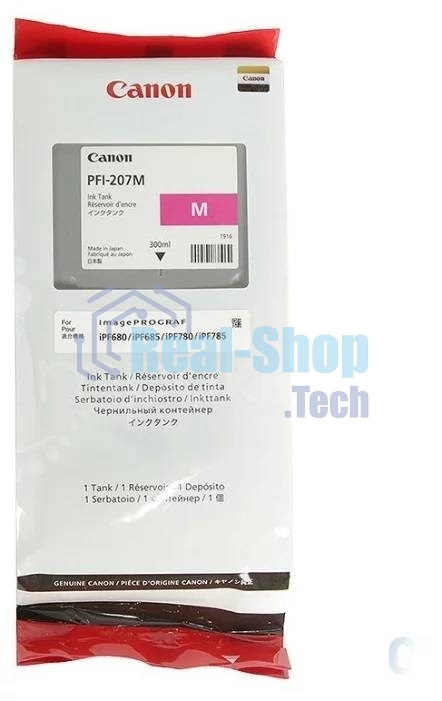 Картридж струйный Canon PFI-207 M пурпурный для для iPF680/685/780/785 300мл (8791B001)