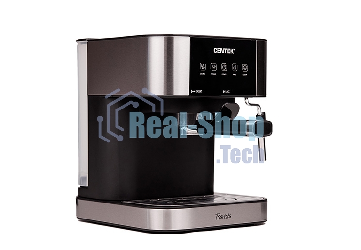 Кофеварка рожковая Centek CT-1164 серебристый, исп. кофе - молотый, 1.5 л, 1150 Вт, 15 бар