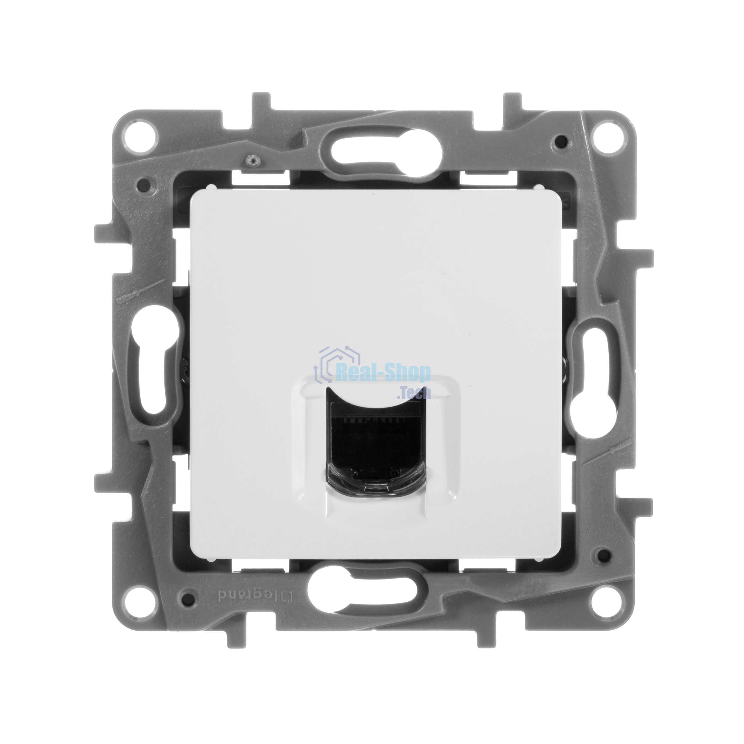 Монтажное оборудование Розетка кат.6 UTP, белая, RJ45 разъем, ETIKA LEG-672253