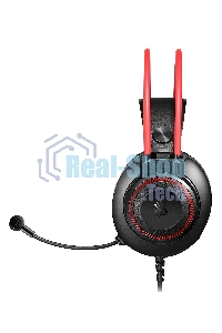 Гарнитура проводная с микрофоном A4Tech Bloody G200S черный/красный 2м мониторные USB оголовье (G200S USB/BLACK +RED)