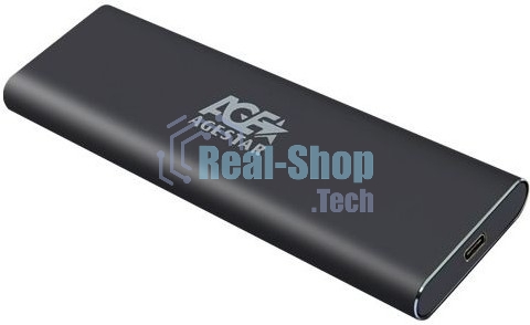 Внешний корпус AgeStar M.2 USB 3.0 NGFF (B-key) AgeStar 3UBNF5C алюминий, черный/серебристый