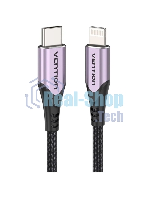 Кабель Vention USB 2.0 CM/Lightning 8M для iPad/iPhone - 1м. Фиолетовый