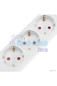 Удлинитель Rexant STANDARD 3 гнезда, 5 м, 3х1,0 мм², с/з, белый