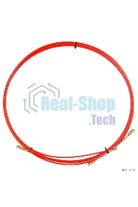 Протяжка кабельная Rexant (мини УЗК в бухте), стеклопруток, d=3,5 мм, 3 м, красная