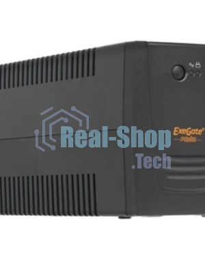 Источник бесперебойного питания ExeGate Power NB-450.LED.AVR.2SH (450VA/270W, LED, AVR, 2*Schuko, батарея 12V 4.5Ah, черный)