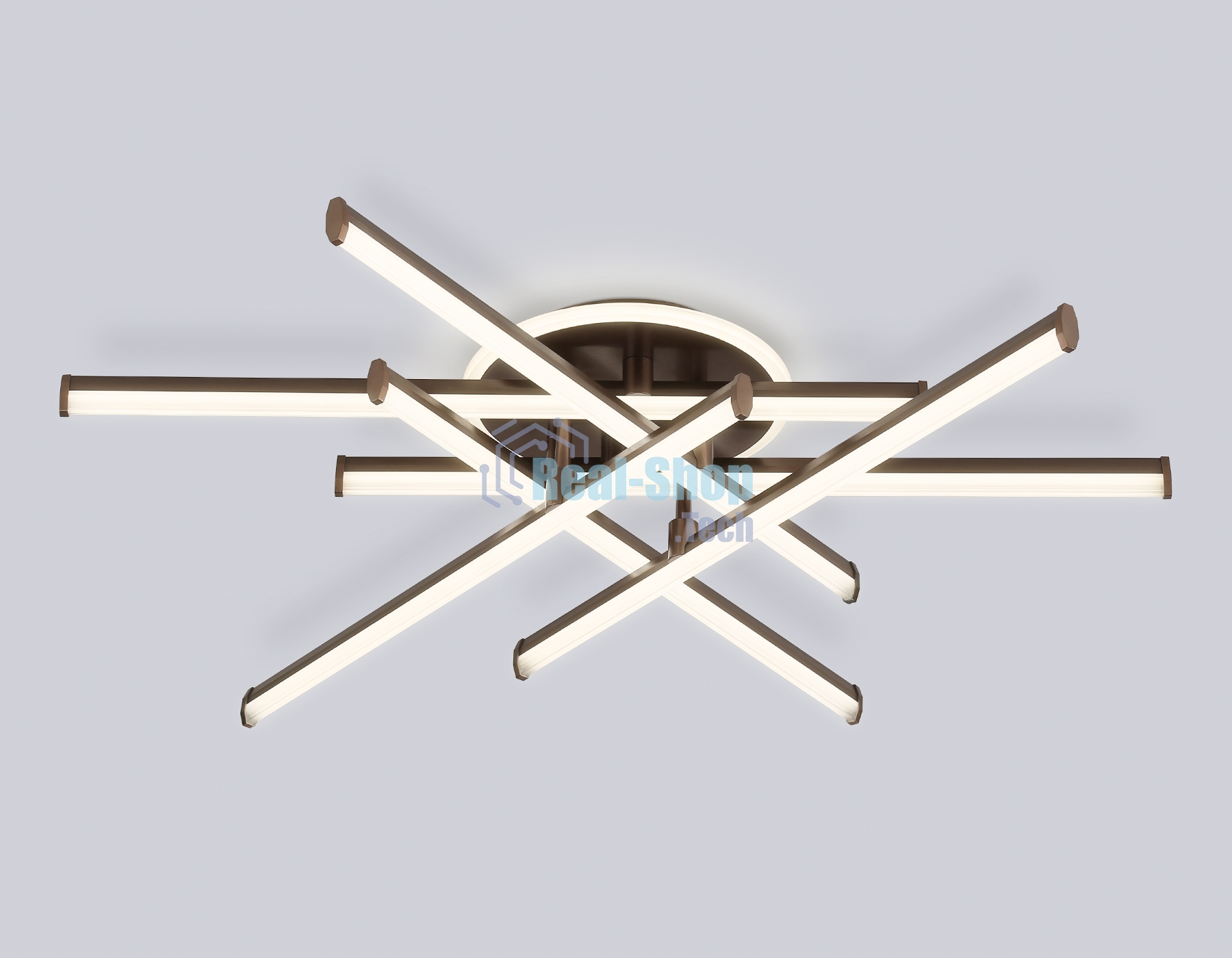 Потолочный светодиодный светильник Ambrella light FL6253 CF кофе 97W 3000K-6400K 805*760*170 (ПДУ ИК)