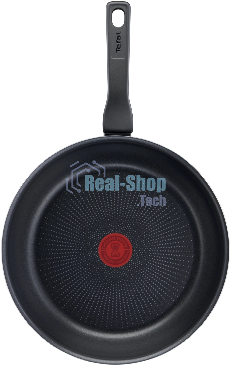 Сковорода Tefal Force 4218922 круглая 22см покрытие: Titanium ручка несъемная (с крышкой) черный (9100048320)