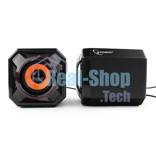 Акустическая система 2.0 Gembird SPK-405, пассив. излучатели, черный, 5 Вт, рег. громкости USB-питание