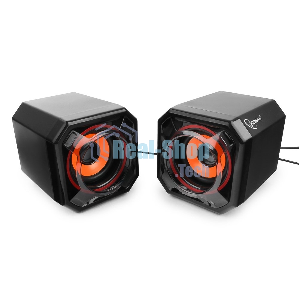 Акустическая система 2.0 Gembird SPK-405, пассив. излучатели, черный, 5 Вт, рег. громкости USB-питание