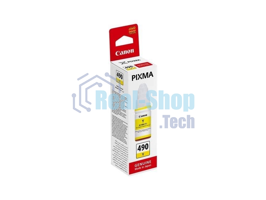 Чернила Canon GI-490Y 0666C001 желтый для Canon Pixma G1400/2400/3400 (70мл)