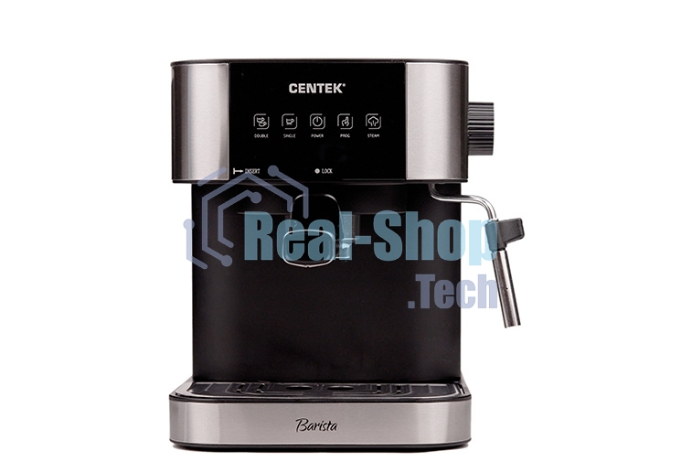 Кофеварка рожковая Centek CT-1164 серебристый, исп. кофе - молотый, 1.5 л, 1150 Вт, 15 бар
