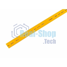 Термоусаживаемая трубка Rexant 10,0/5,0 мм, желтая, упаковка 50 шт. по 1 м