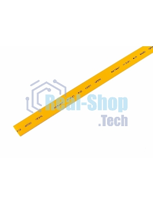 Термоусаживаемая трубка Rexant 10,0/5,0 мм, желтая, упаковка 50 шт. по 1 м