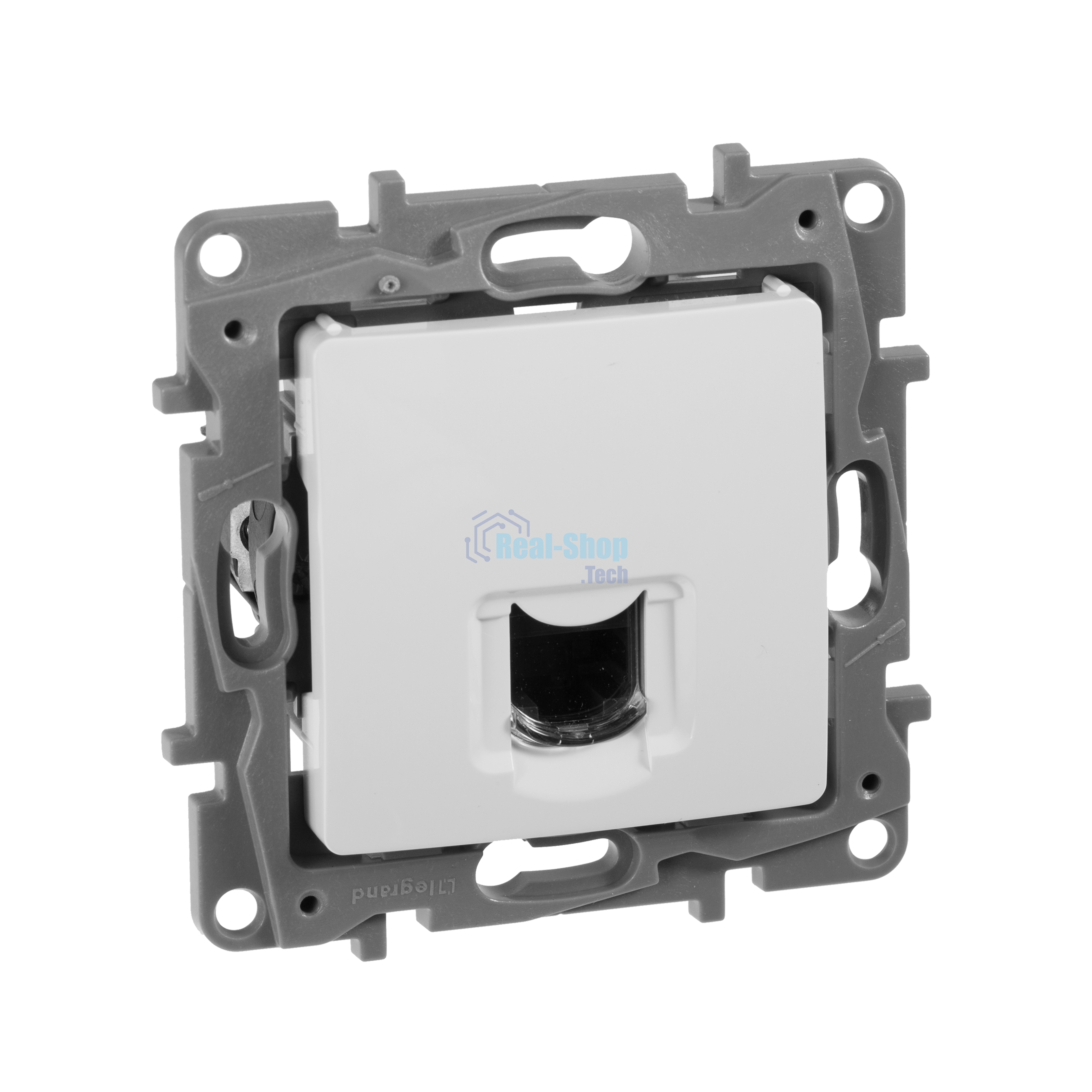 Монтажное оборудование Розетка кат.6 UTP, белая, RJ45 разъем, ETIKA LEG-672253
