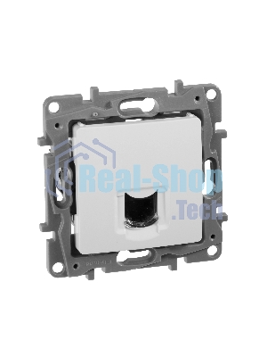 Монтажное оборудование Розетка кат.6 UTP, белая, RJ45 разъем, ETIKA LEG-672253