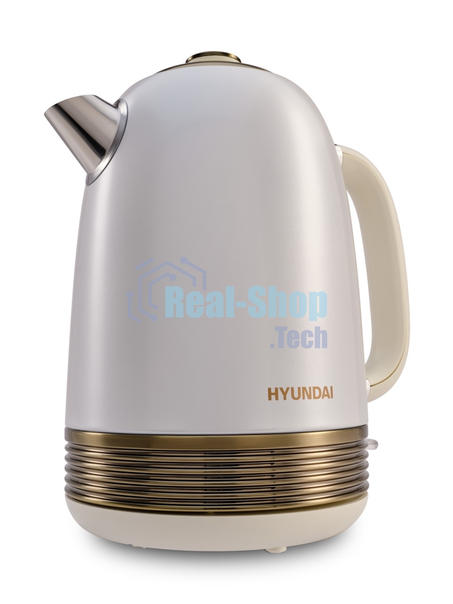 Чайник электрический Hyundai HYK-S4500 1.7л. 2200Вт жемчужный/золотистый (корпус: нержавеющая сталь/пластик)