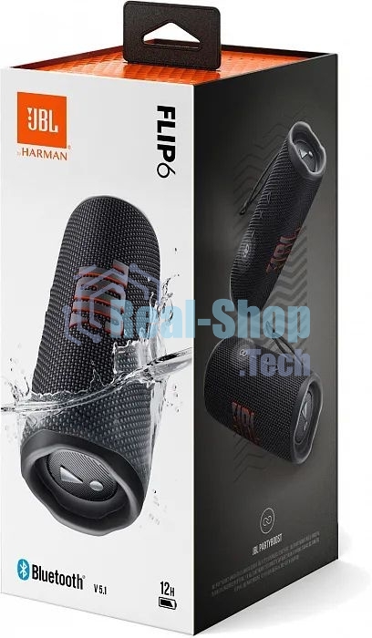 Портативная акустика JBL Flip 6, черный