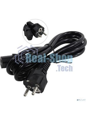 Кабель питания ExeGate Power PC-1,8P (Евровилка Schuko->С13) VDE-250V-3*1.0-CU, 10A, черный, 1.8м