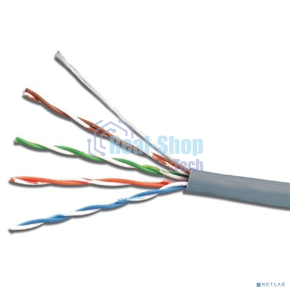 Кабель ExeGate EX289281RUS UTP4-C5e-CU-S25-IN-LSZH-GR-305 UTP 4 пары кат.5e медь, 25AWG, LSZH, бухта 305м, серый