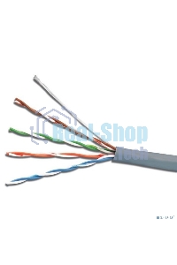 Кабель ExeGate EX289281RUS UTP4-C5e-CU-S25-IN-LSZH-GR-305 UTP 4 пары кат.5e медь, 25AWG, LSZH, бухта 305м, серый