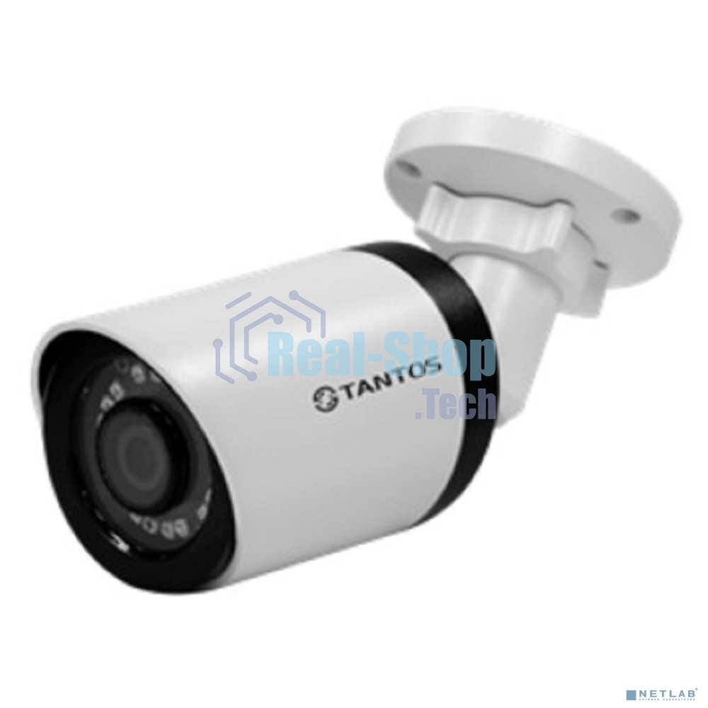 Видеокамера IP уличная Tantos TSi-Pe25FP 2 мегапиксельная с фиксированным объективом и питанием PoE
