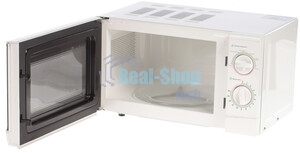 Микроволновая печь Mystery MMW-2012 белый, 20 л, 800 Вт, переключатели - поворотный механизм