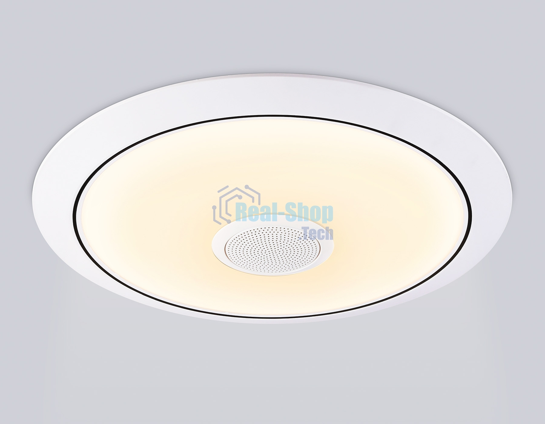 Музыкальный светодиодный светильник Ambrella light FZ710 WH белый IP20 40W 3000-6500K+RGB Music 370*56 (ПДУ ИК)