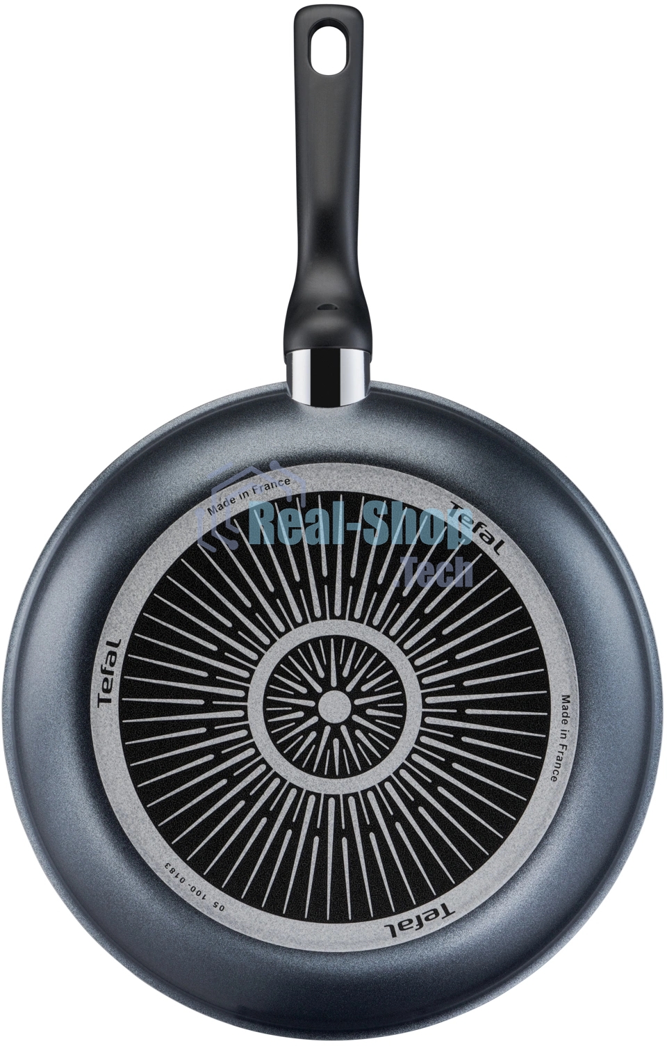 Сковорода Tefal Force 4218922 круглая 22см покрытие: Titanium ручка несъемная (с крышкой) черный (9100048320)