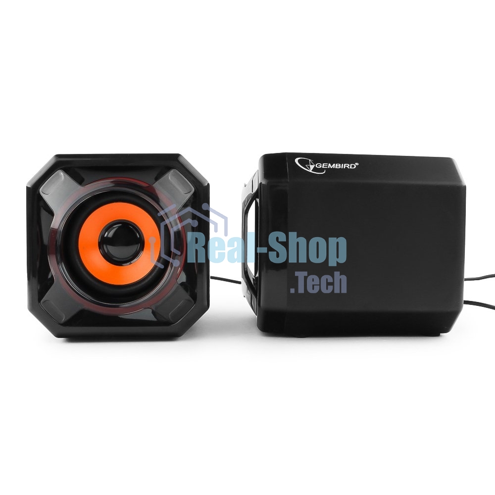 Акустическая система 2.0 Gembird SPK-405, пассив. излучатели, черный, 5 Вт, рег. громкости USB-питание