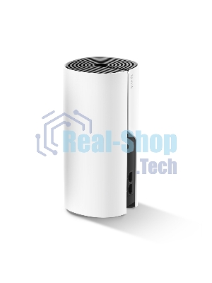 Домашняя Mesh TP-Link Wi-Fi система Deco M4 (1-Pack), 1167 Мбит/с (5 ГГц: до 867 Мбит/с + 2,4 ГГц: до 300 Мбит/с), 2 порта 1000 Мбит/с, 2 встроенные антенны на каждом модуле Deco