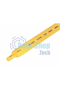 Термоусаживаемая трубка Rexant 10,0/5,0 мм, желтая, упаковка 50 шт. по 1 м