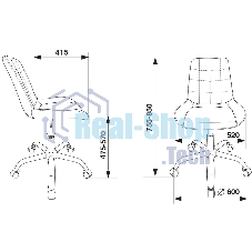 Кресло компьютерное Бюрократ CH-350SL/IVORY светло-бежевый, искусст. кожа/ткань, крестовина хром