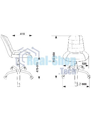 Кресло Бюрократ CH-350SL/IVORY светло-бежевый, экокожа, 120 кг, механизм качания