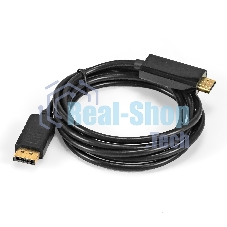 Кабель DisplayPort-HDMI ExeGate EX-CC-DP-HDMI-2.0 (20M/19M, 2м, экран)