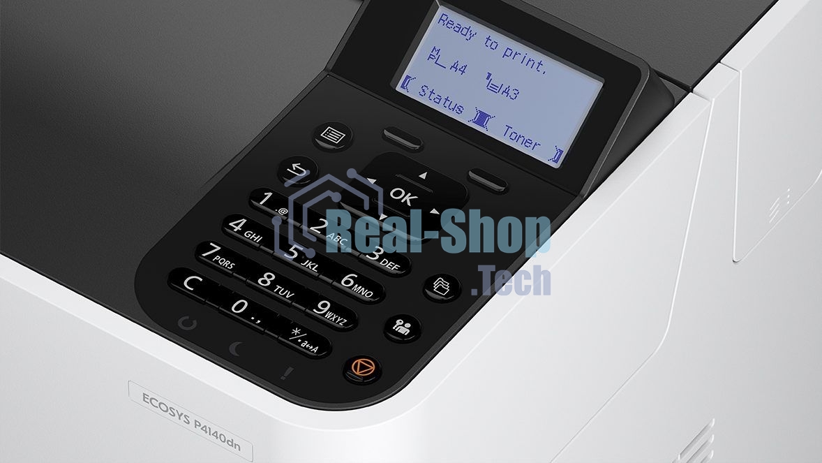 Принтер лазерный Kyocera P4140dn (1102Y43NL0), A3, ч/б, печ. до 40 стр/мин. (А4) до 22 стр/мин. (А3), 1200 x 1200 dpi, USB, RJ-45, Air Print