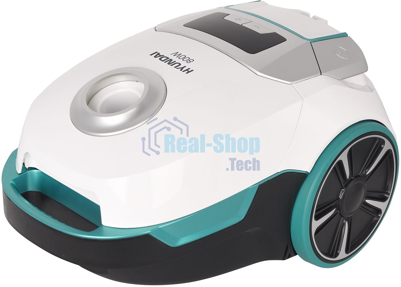 Пылесос Hyundai HYV-B4050 белый/бирюзовый, 250/800 Вт, уборка сухая, пылесборник мешок 2.5 л