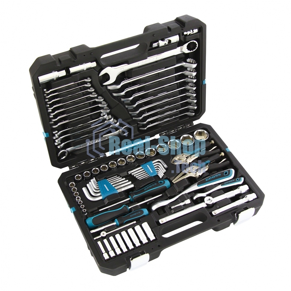 Набор инструментов Gross 14148 78 пред., 120 зубьев, CrV, 1/4, 1/2