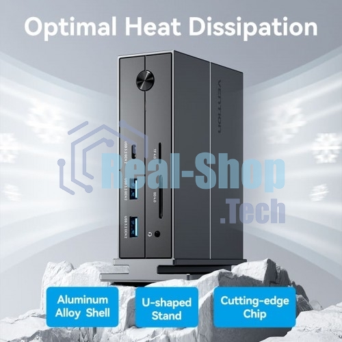 Мультифункциональная док-станция Vention USB Type C 14 в 1 с поддержкой Thunderbolt 4