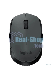 Мышь беспроводная Logitech M170 черный/темно-серый, 1000 dpi, радиоканал, USB, кнопки - 3