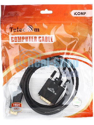 Кабель-переходник DisplayPort---DVI_M/M 1,8м Telecom TA668-1.8M