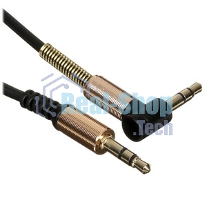 Кабель Cablexpert аудио 90˚ CCAB-01-35MML-1MB, 3.5 Jack (M)/3.5 Jack (M), черный, 1м, блистер