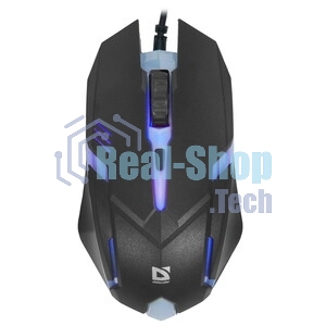 Мышь проводная Defender Cyber MB-560L черный, 1200 dpi, USB, кнопки - 3
