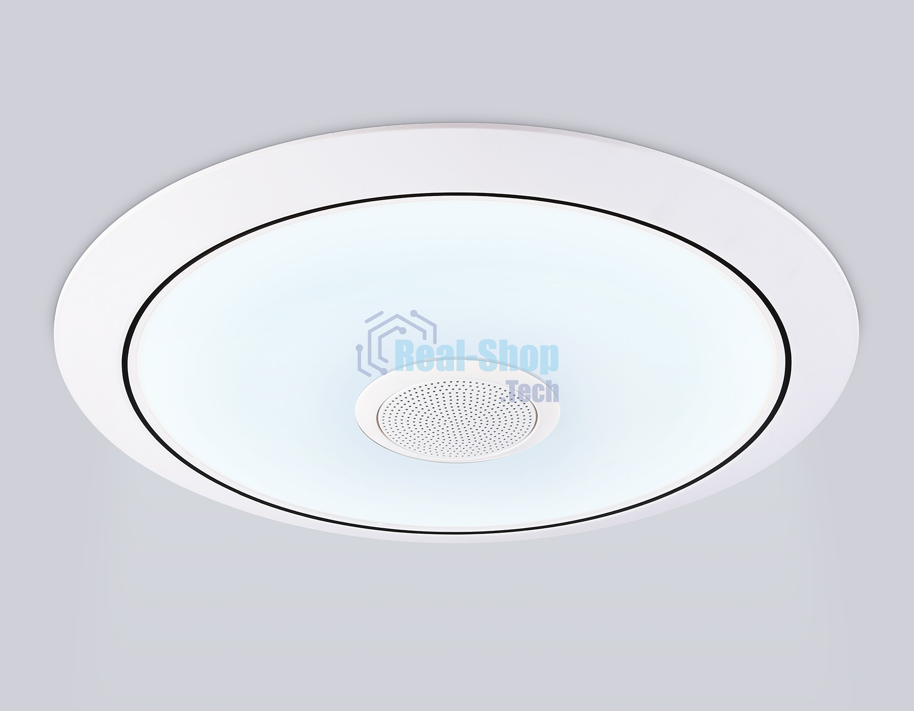 Музыкальный светодиодный светильник Ambrella light FZ710 WH белый IP20 40W 3000-6500K+RGB Music 370*56 (ПДУ ИК)