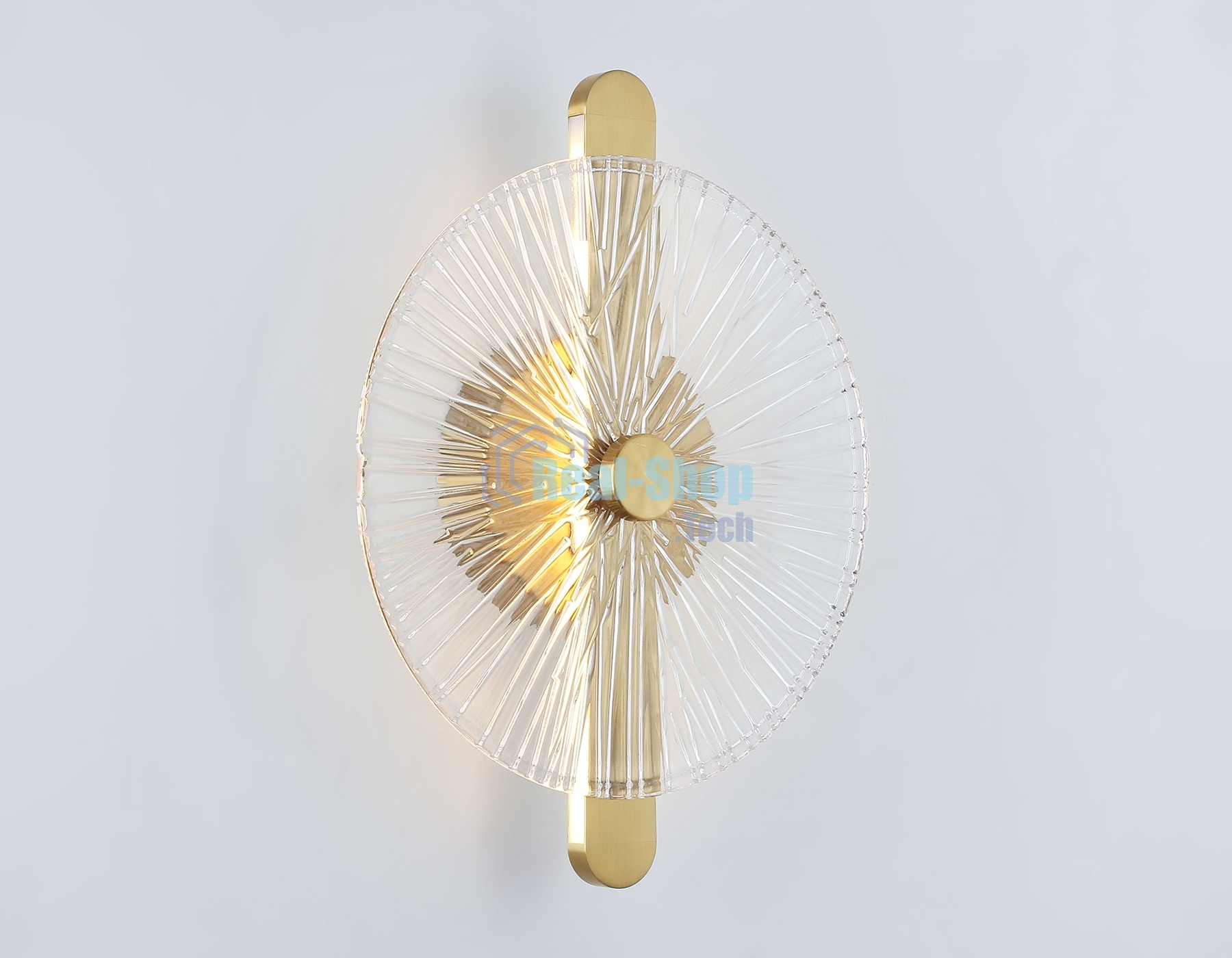 Настенный светодиодный светильник Ambrella light LH31143 BS/CL латунь/прозрачный 13W 3000K 280*70*350